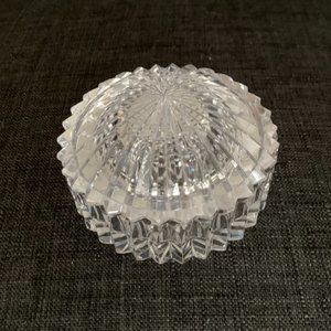 Signed Waterford Crystal Round Box With Dome Lid